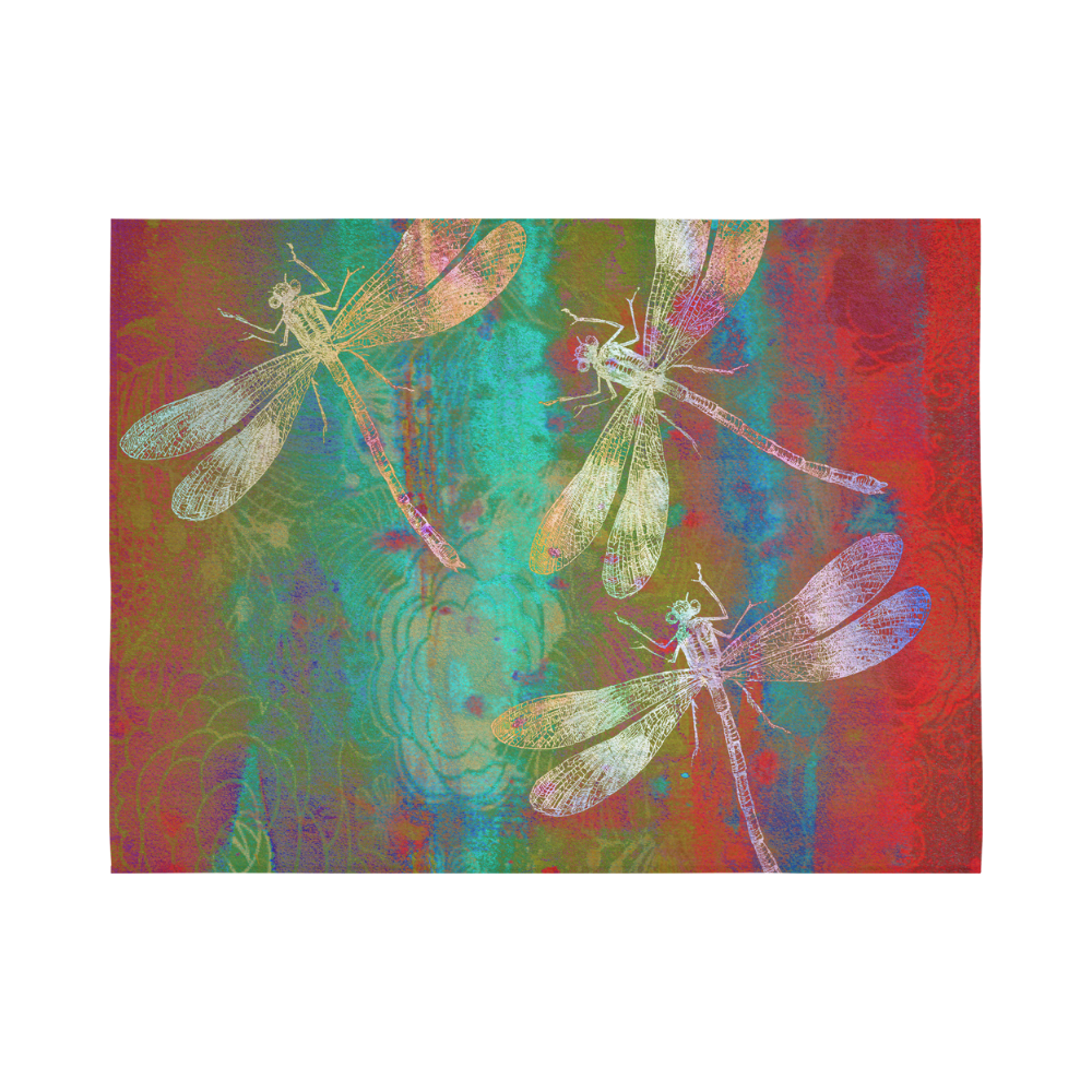 A Dragonflies Cotton Linen Wall Tapestry 80"x 60"