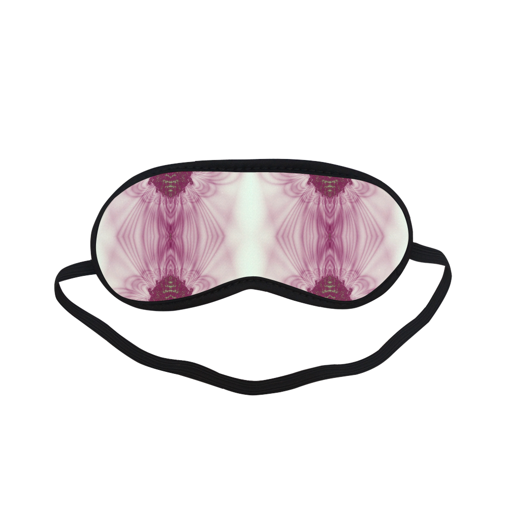 Maroon and White Lace Fractal Abstract Sleeping Mask