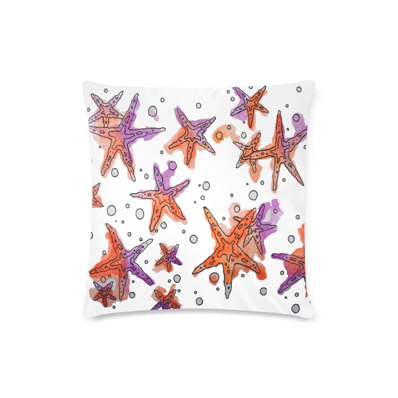 starfish Custom Zippered Pillow Case 16"x16" (one side)