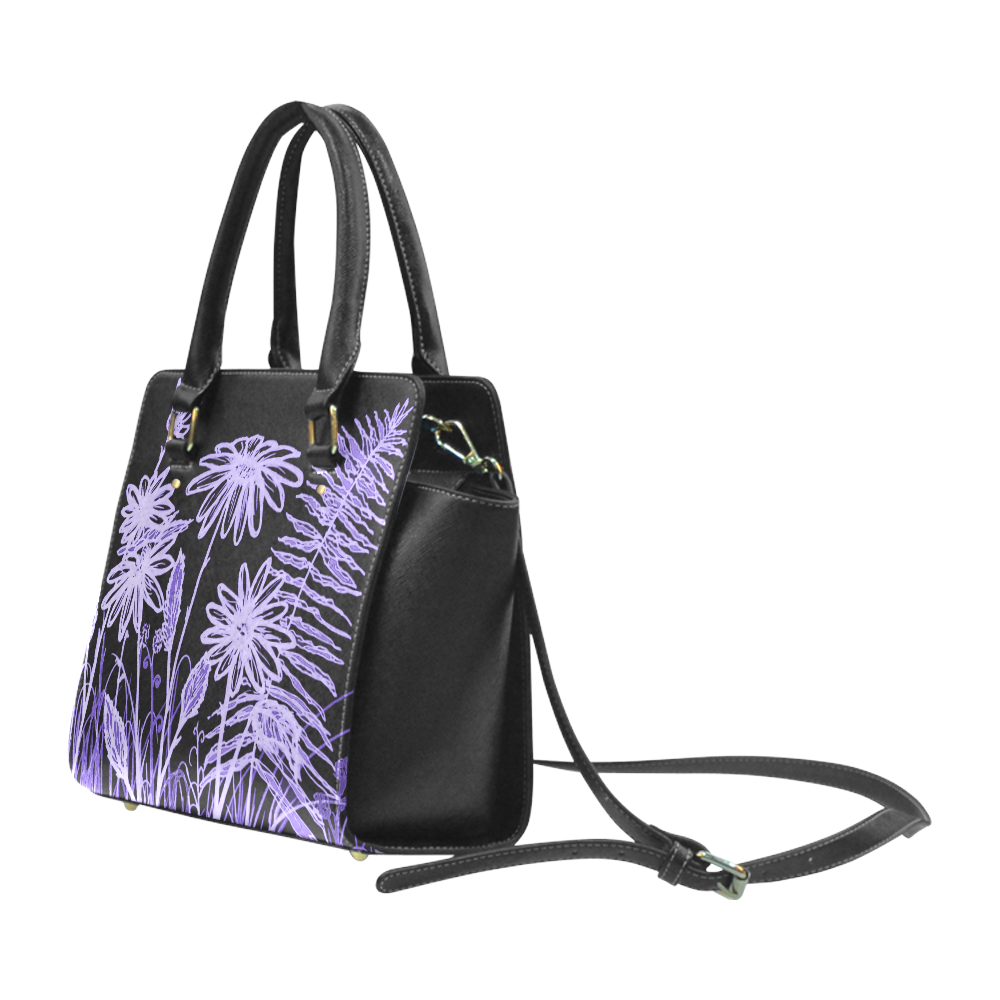 Midnight Daisy Classic Shoulder Handbag (Model 1653)