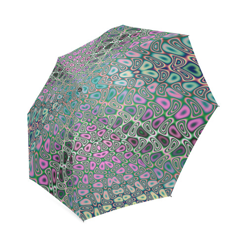 Multicolored Hologram Butterfly Fractal Abstract Foldable Umbrella (Model U01)