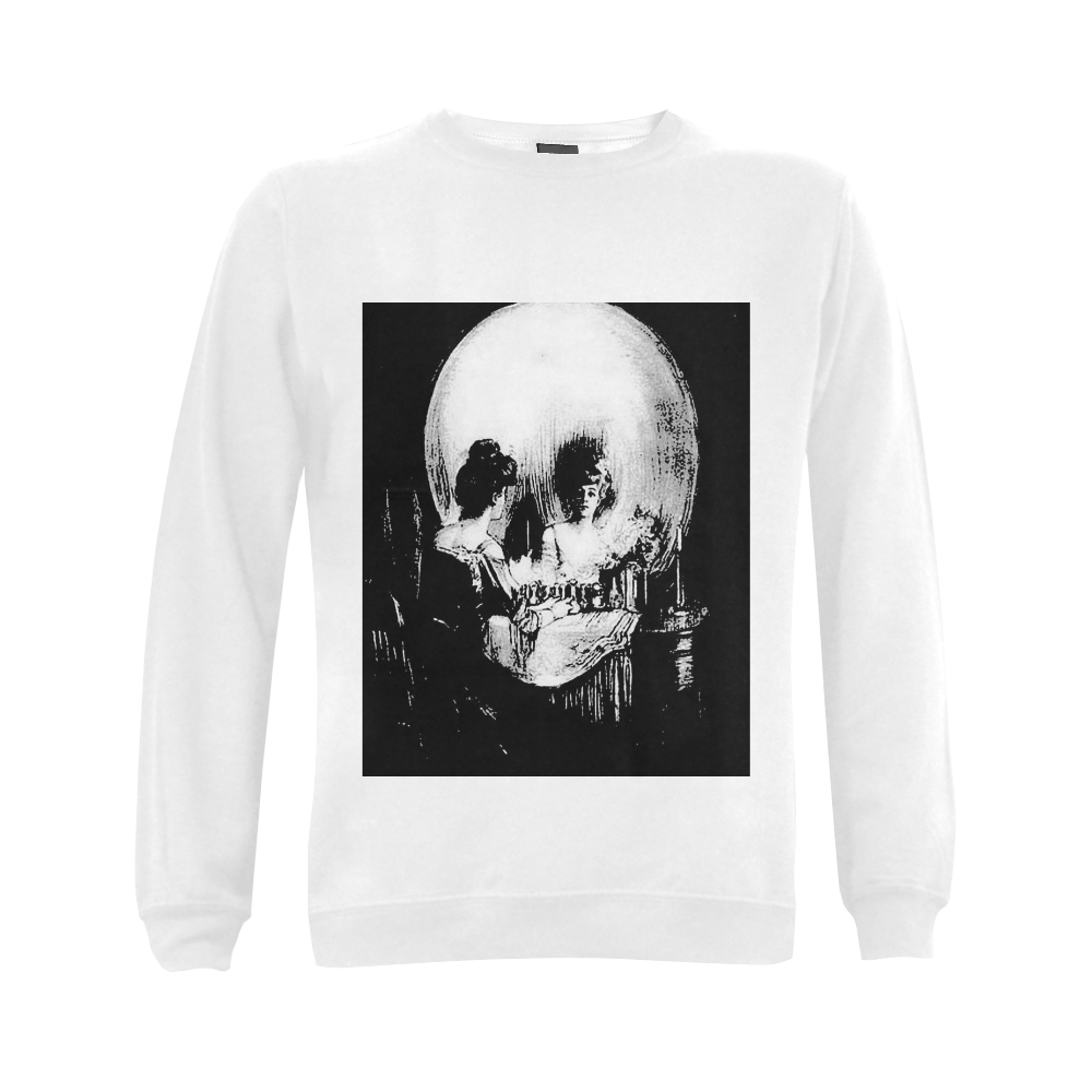 All Is Vanity Halloween Life, Death, and Existence Gildan Crewneck Sweatshirt(NEW) (Model H01)