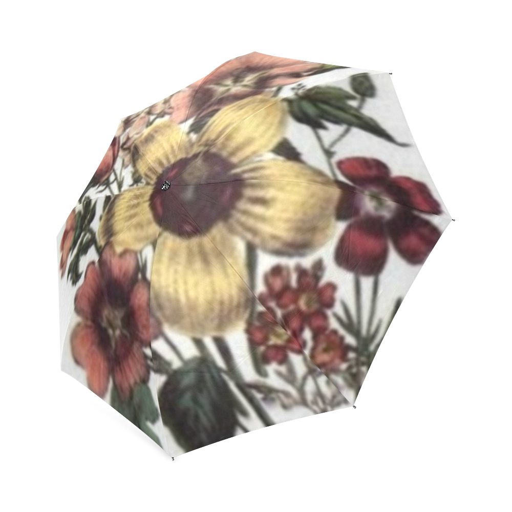 Vintage Floral Foldable Umbrella (Model U01)