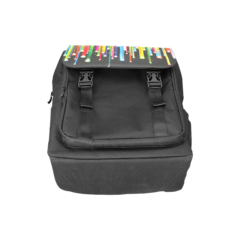 Colorful Stripes and Drops Casual Shoulders Backpack (Model 1623)