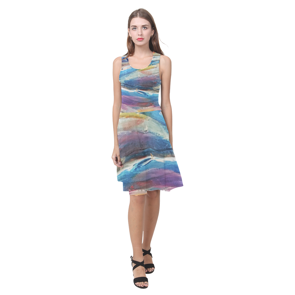 Ocean Waves Atalanta Casual Sundress(Model D04)