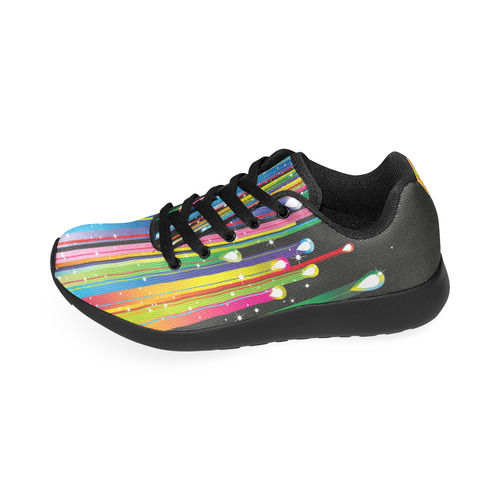 Colorful Stripes and Drops Women’s Running Shoes (Model 020)