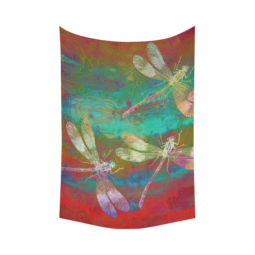 A Dragonflies Cotton Linen Wall Tapestry 90"x 60"