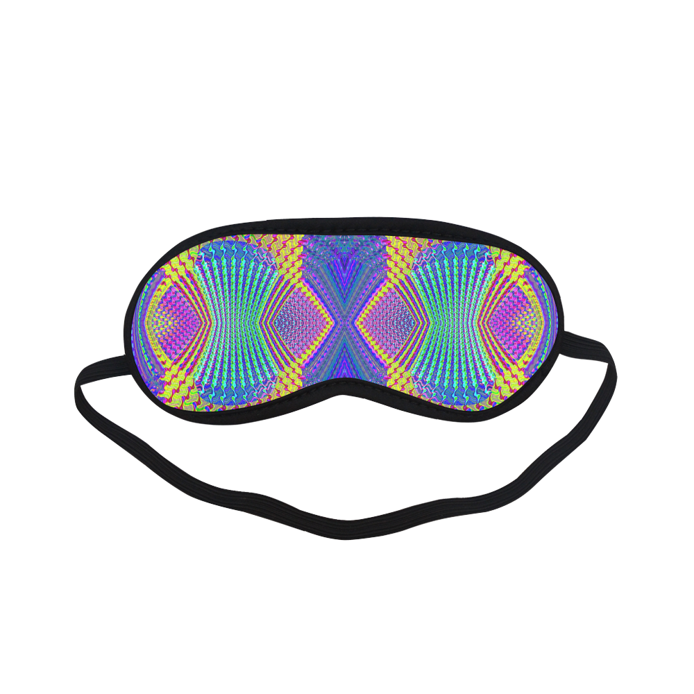Multicolored Olympic Torches Fractal Abstract Sleeping Mask