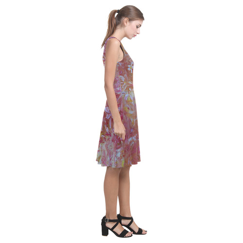 Gray Yellow Pink Garden Atalanta Casual Sundress(Model D04)