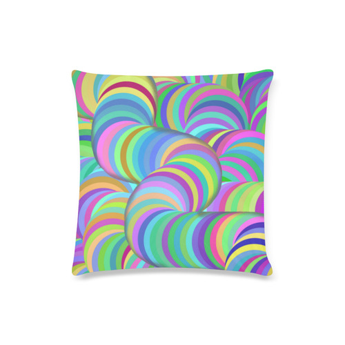 rainbow worm Custom Zippered Pillow Case 16"x16"(Twin Sides)