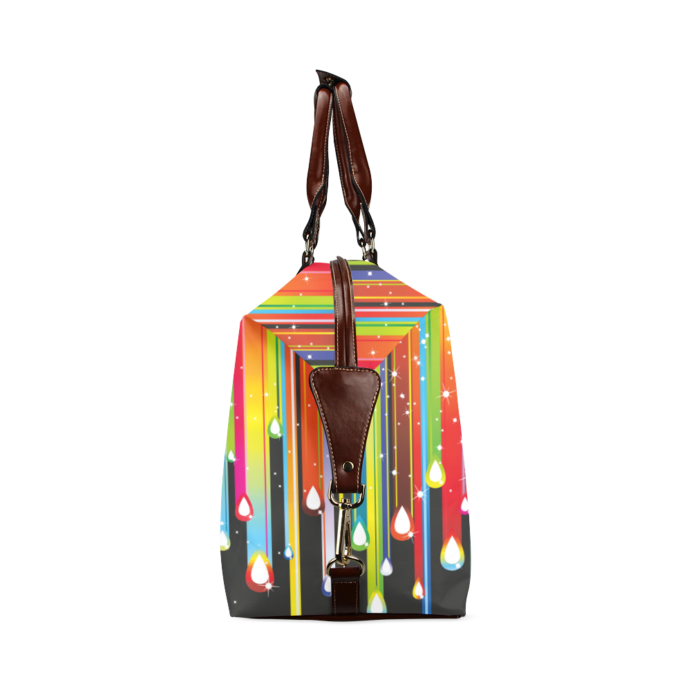 Colorful Stripes and Drops Classic Travel Bag (Model 1643)