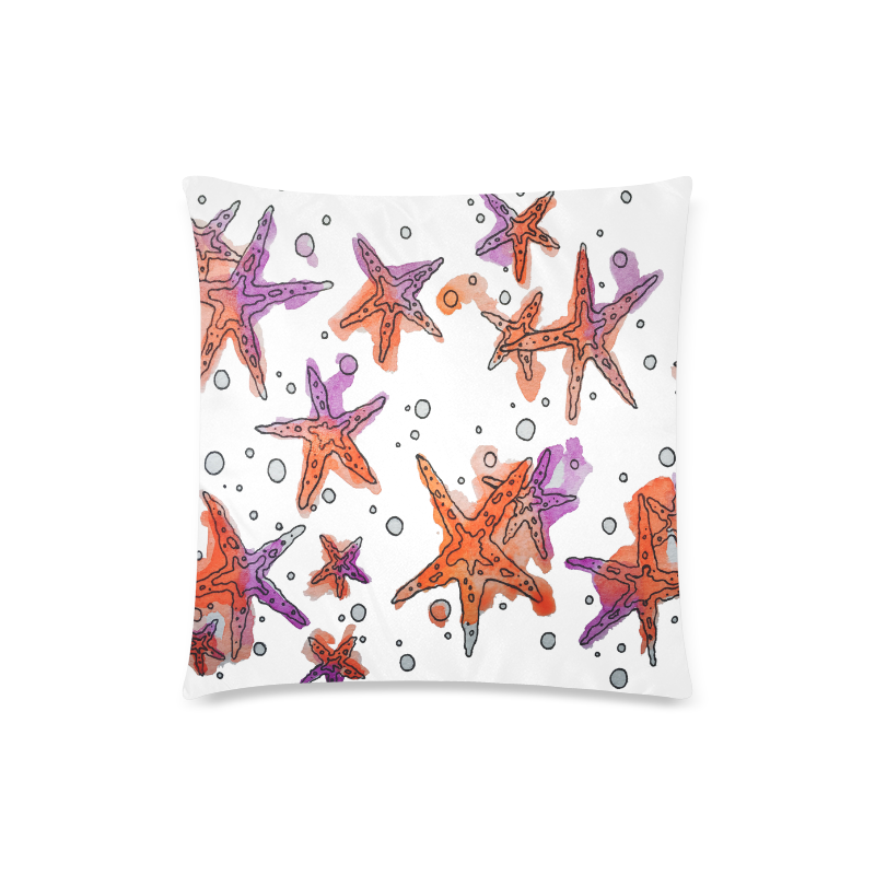 starfish Custom Zippered Pillow Case 18"x18" (one side)