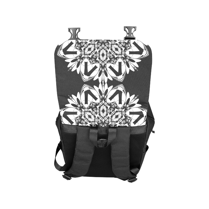 Half black and white Mandala Casual Shoulders Backpack (Model 1623)