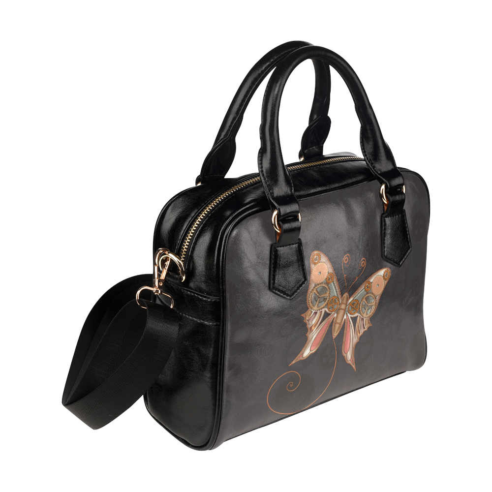 Steampunk Mechanical Butterfly by ArtformDesigns Shoulder Handbag (Model 1634)