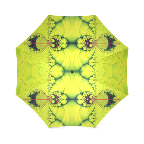 Sunny Day in the Tropics Fractal Abstract Foldable Umbrella (Model U01)
