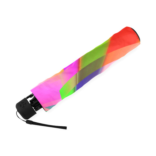 Multicolor Shimmering Fractal Design Foldable Umbrella (Model U01)