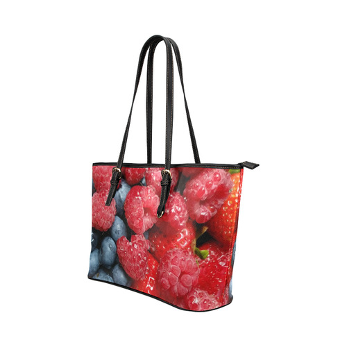 Berries Leather Tote Bag/Small (Model 1651)