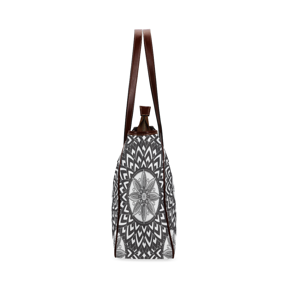 Black and white mandala Classic Tote Bag (Model 1644)