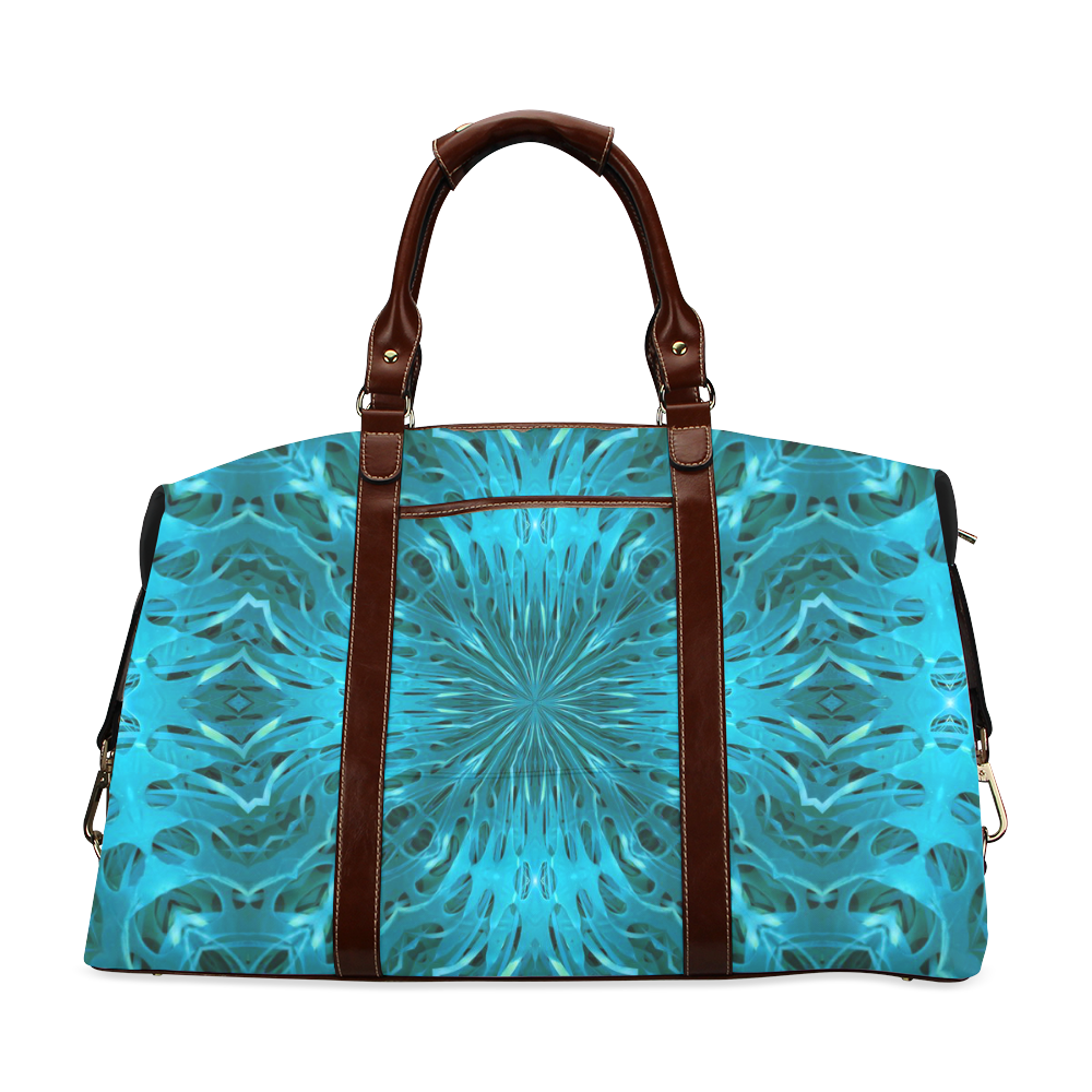 Crowns in Light Teal Classic Travel Bag (Model 1643)