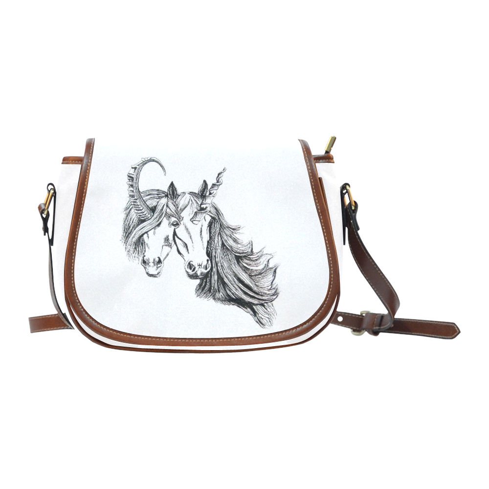 conjoined unicorns saddle bag Saddle Bag/Small (Model 1649) Full Customization