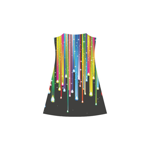 Colorful Stripes and Drops Alcestis Slip Dress (Model D05)