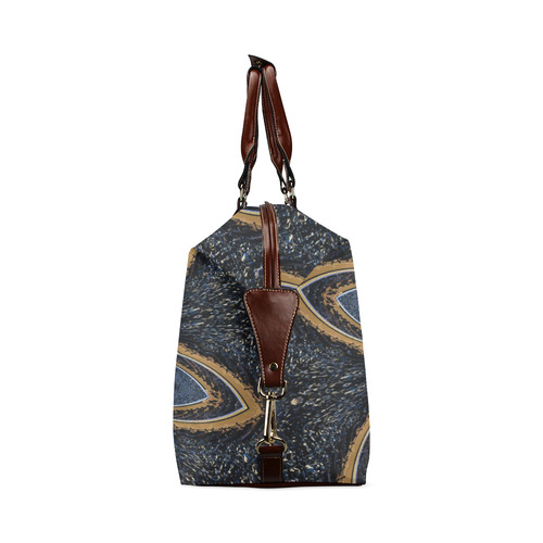 Denim & Leather Star Classic Travel Bag (Model 1643)