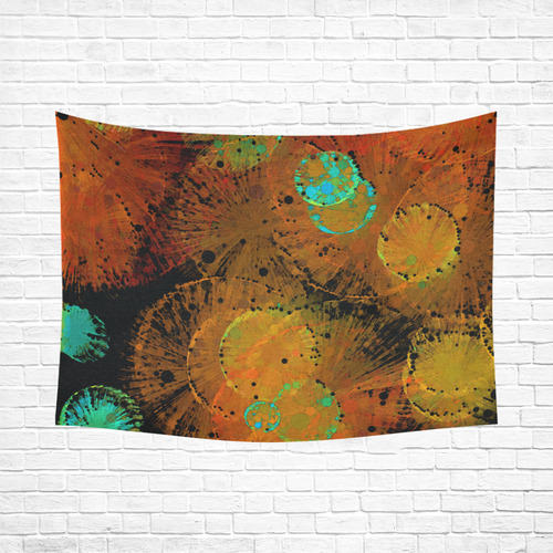 Fireworks Cotton Linen Wall Tapestry 80"x 60"