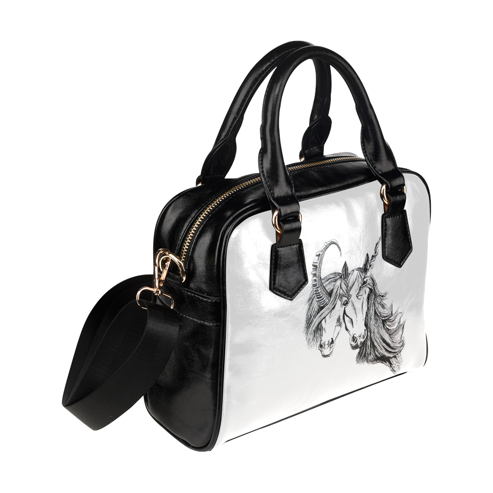 conjoined unicorns shoulder handbag Shoulder Handbag (Model 1634)