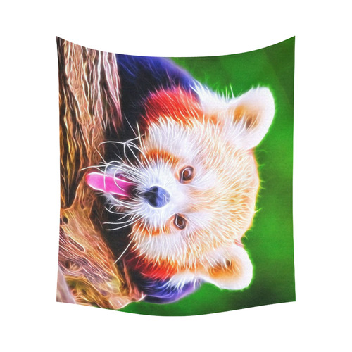 animal ArtStudio 5916 red Panda Cotton Linen Wall Tapestry 60"x 51"