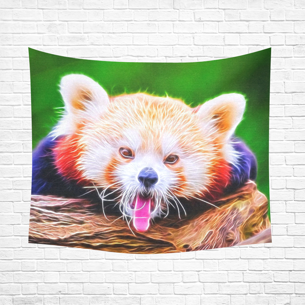 animal ArtStudio 5916 red Panda Cotton Linen Wall Tapestry 60"x 51"
