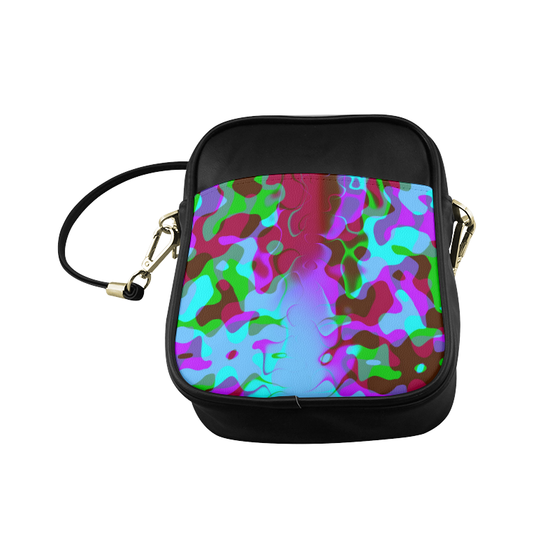 Retro Abstract Colorsplash Sling Bag (Model 1627)