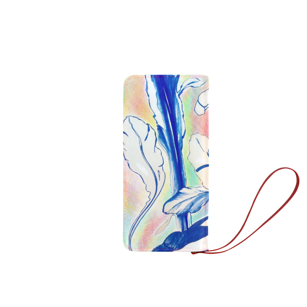 Blue Succulent Colorful Women's Clutch Wallet (Model 1637)