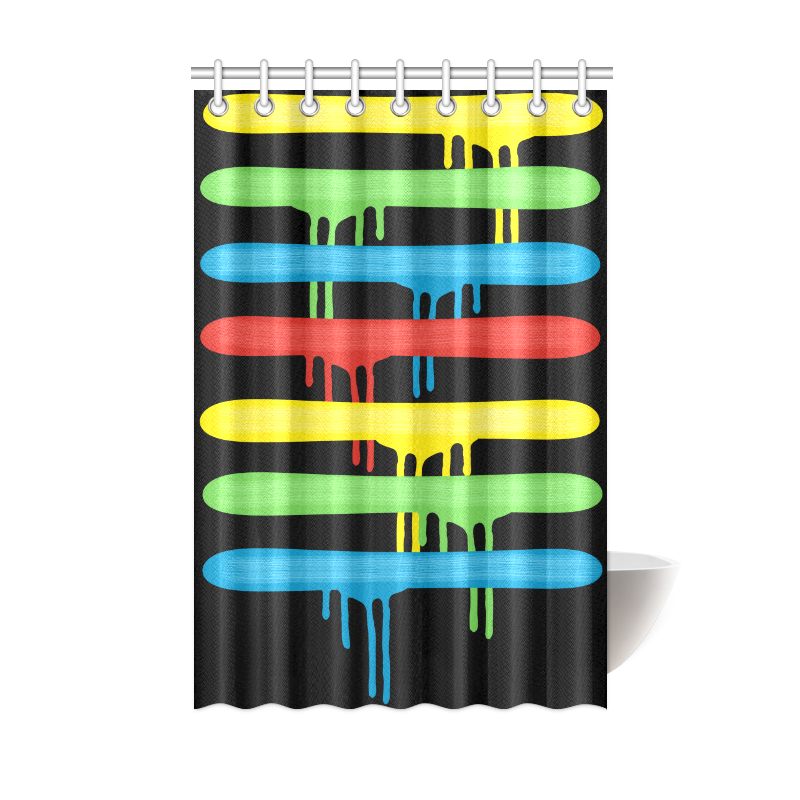 Rainbow Strokes of the Brush Shower Curtain 48"x72"