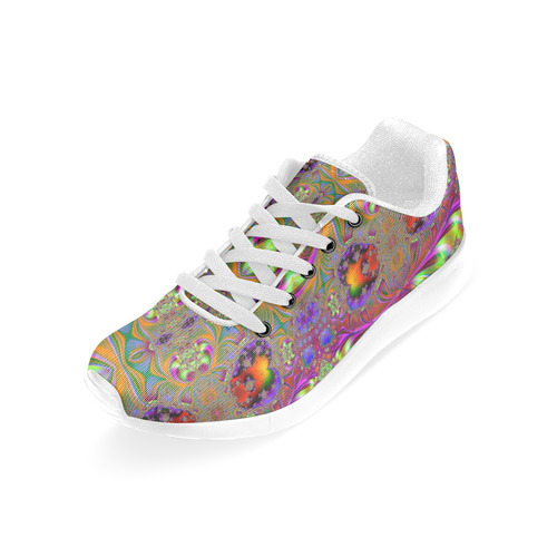 Swathed in Colors Fractal Abstract Men’s Running Shoes (Model 020)