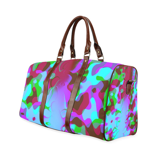 Retro Abstract Colorsplash Waterproof Travel Bag/Small (Model 1639)