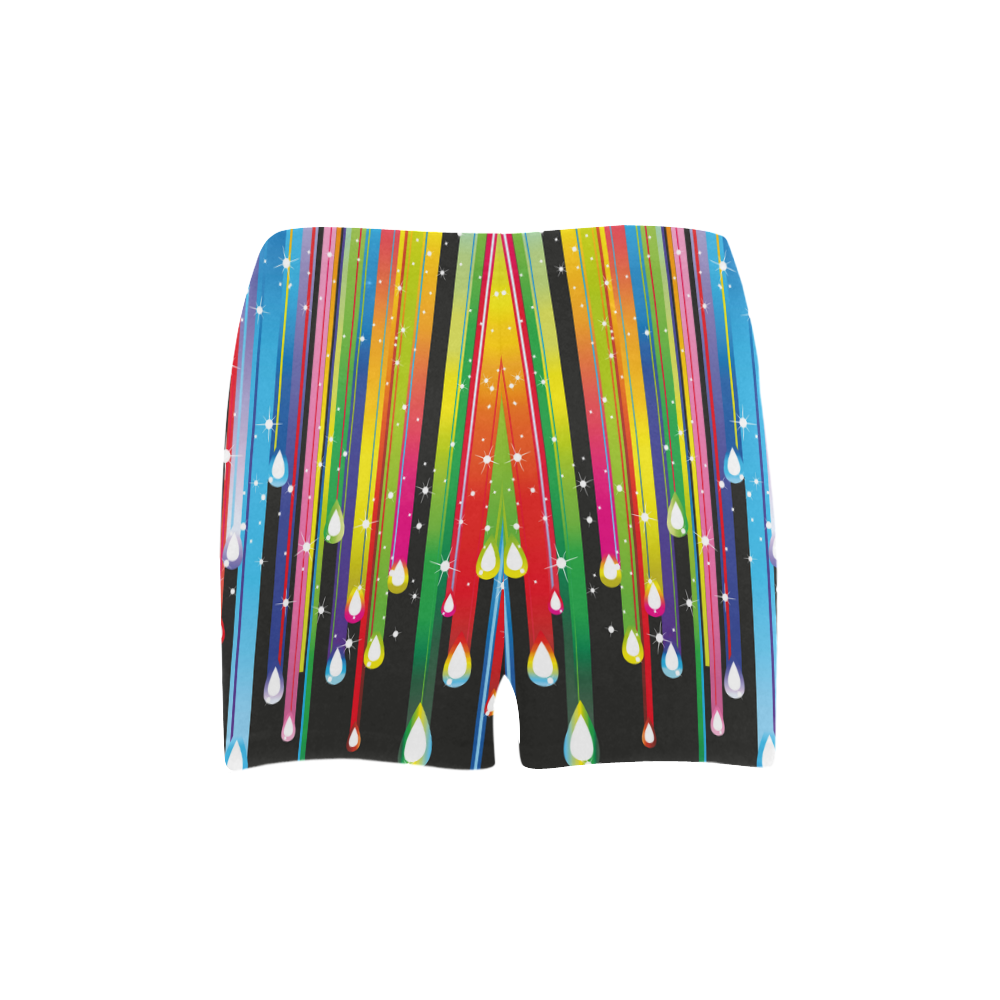 Colorful Stripes and Drops Briseis Skinny Shorts (Model L04)