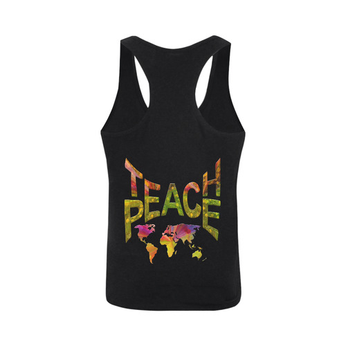 Teach Peace Men's I-shaped Tank Top (Model T32)