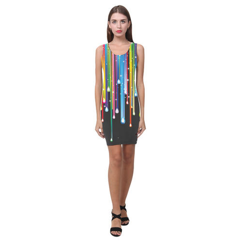 Colorful Stripes and Drops Medea Vest Dress (Model D06)