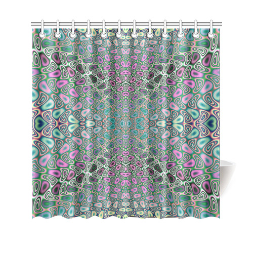 Multicolored Hologram Butterfly Fractal Abstract Shower Curtain 69"x70"