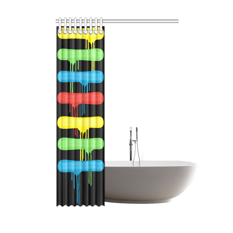 Rainbow Strokes of the Brush Shower Curtain 48"x72"