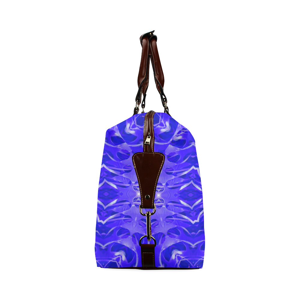 Crowns in Bright Blue Classic Travel Bag (Model 1643)