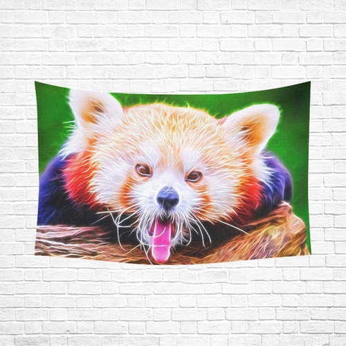 animal ArtStudio 5916 red Panda Cotton Linen Wall Tapestry 90"x 60"