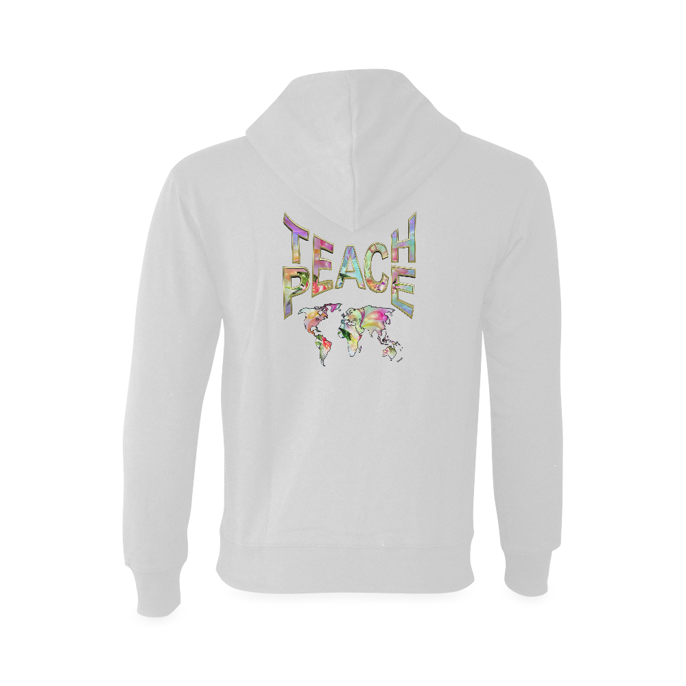 Teach Peace by Just kidding Oceanus Hoodie Sweatshirt (Model H03)