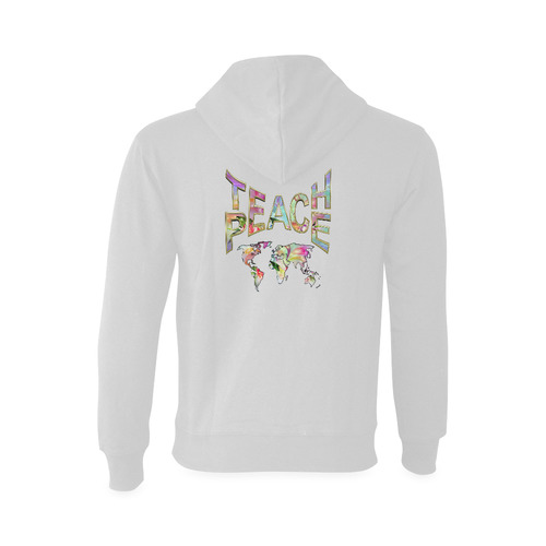 Teach Peace by Just kidding Oceanus Hoodie Sweatshirt (Model H03)