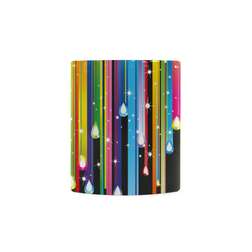 Colorful Stripes and Drops White Mug(11OZ)
