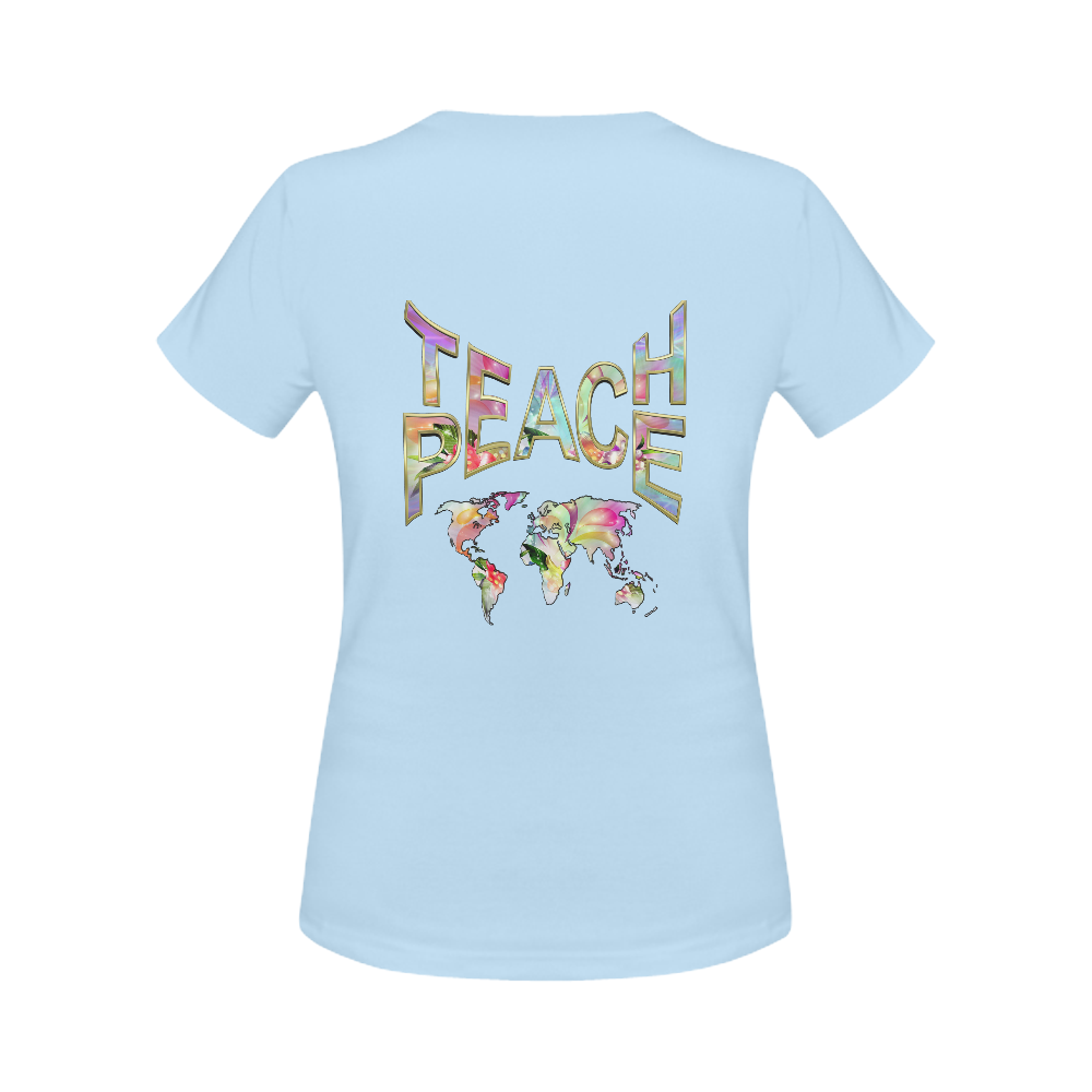 Teach Peace by Just kidding Women's Classic T-Shirt (Model T17）