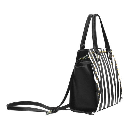 Zebra Rivet Shoulder Handbag (Model 1645)