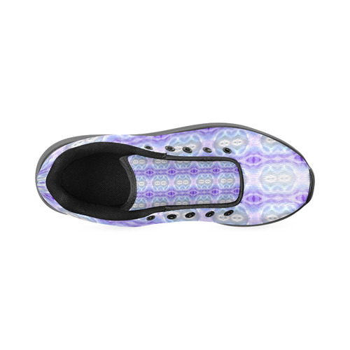 Light Blue Purple White Girly Pattern Women’s Running Shoes (Model 020)