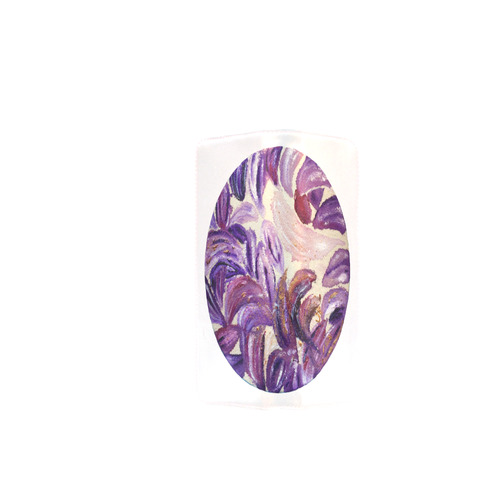 Purple Leaves with Gold Flakes Women's Clutch Wallet (Model 1637)