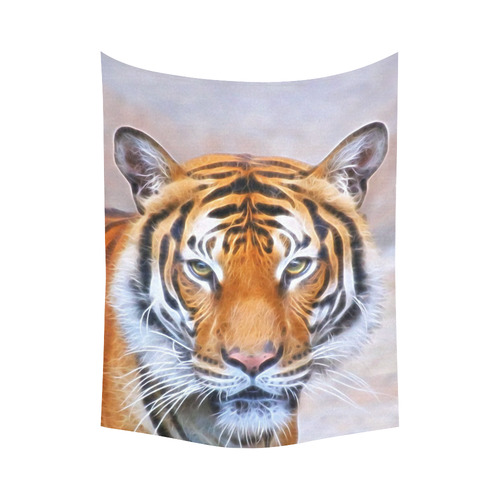 Animal ArtStudio 916 Tiger Cotton Linen Wall Tapestry 60"x 80"